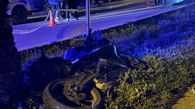 Balıkesir'in Erdek ilçesinde meydana gelen kaza, gece saat 00.30 sularında