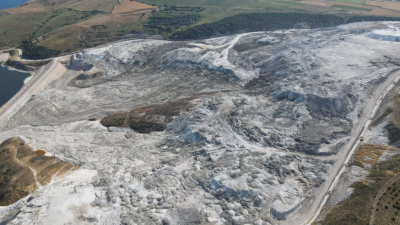 Bandırma’da Eti Maden tarafından işlenen bordan çıkan şlam atıklarının Levent