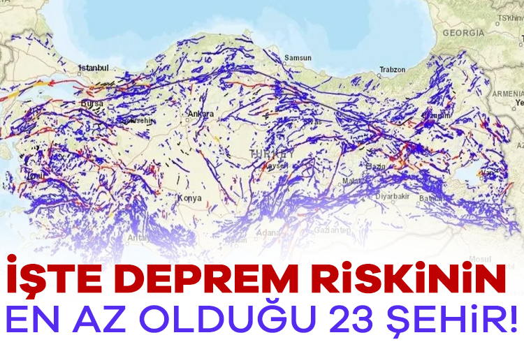 AFAD'ın 2025 yılına ait Türkiye Deprem Haritası yayımlandı. Son günlerde