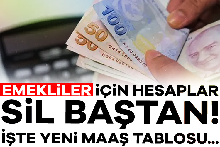 Emekliler için hesaplar sil baştan! İşte yeni maaş tablosu… SSK ve Bağkur emeklileri için şimdiden yüzde 10,06'lık enflasyon farkı