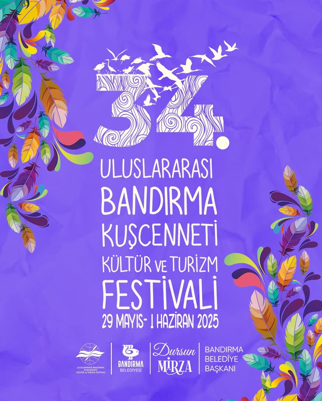 34. Uluslararası Bandırma Kuşcenneti Kültür ve Turizm Festivali 29 Mayıs