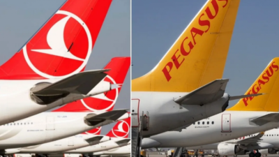Türk Hava Yolları (THY) ve Pegasus Havayolları, yaklaşık 1,5 yıldır