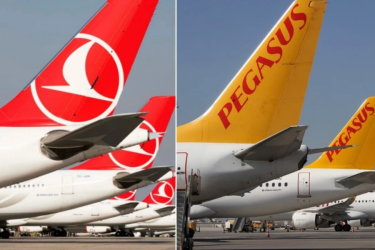 Türk Hava Yolları (THY) ve Pegasus Havayolları, yaklaşık 1,5 yıldır