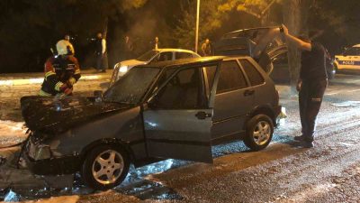 Balıkesir’in Ayvalık ilçesi Sefa Çamlık Mahallesi İnönü Caddesi’nde park halindeki