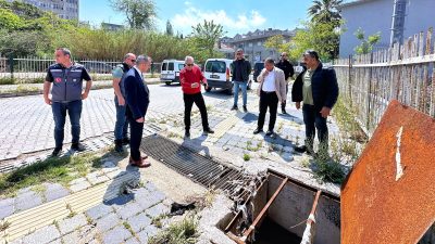 Balıkesir’in Bandırma ilçesinde etkili olan sağanak yağışın ardından Bandırma Belediye