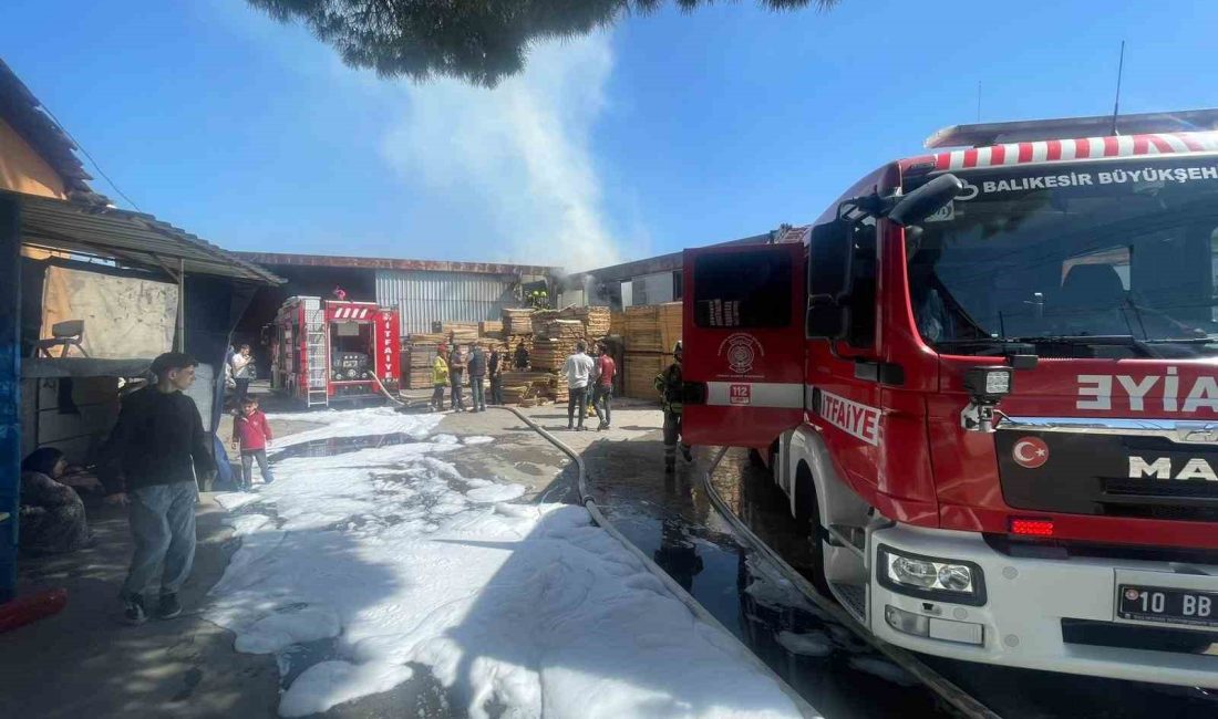 Balıkesir’de mobilya atölyesinde korkutan yangın Balıkesir’in Altıeylül ilçesine bağlı Gümüşçeşme Mahallesi, Eski Kepsut Yolu Caddesi
