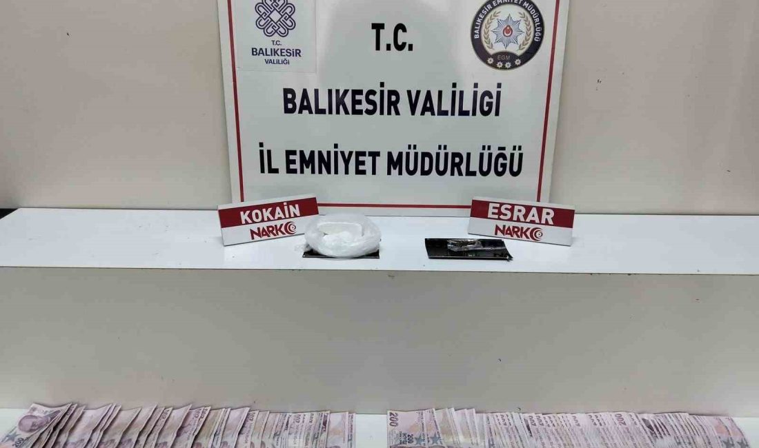Balıkesir’in Edremit ilçesinde polis ekiplerince gerçekleştirilen uyuşturucu operasyonunda 150 gramdan
