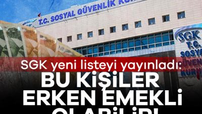 Sosyal Güvenlik Kurumu (SGK), bazı özel koşulları taşıyan sigortalılar için