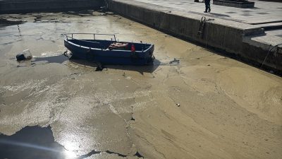 Balıkesir’in Bandırma ve Gönen ilçelerinde deniz yüzeyinde müsilaj görüldü. Marmara