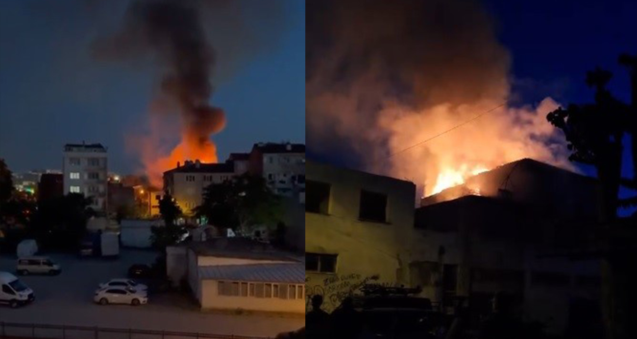 Balıkesir'de akşam saatlerinde hurda ve lastikçilerin bulunduğu mevkideki bir iş