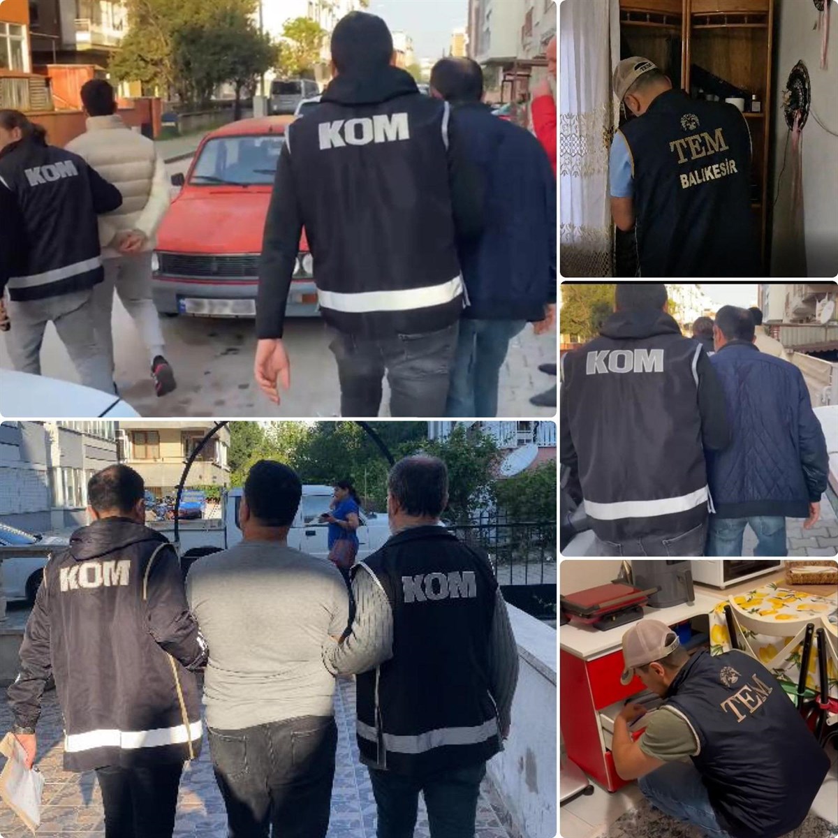 Balıkesir İl Emniyet Müdürlüğü tarafından İstanbul ve İzmir Cumhuriyet Başsavcılıkları