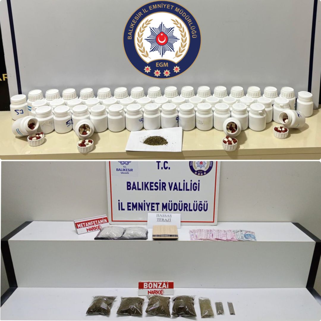 Balıkesir’in Edremit ve Bandırma ilçelerinde düzenlenen ayrı operasyonlarda çok sayıda