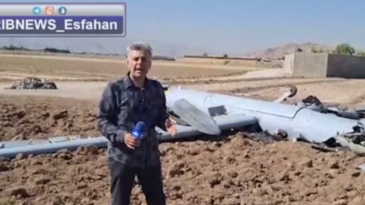 İran, İsrail'e ait bir Hermes İHA'sını düşürdüğünü ve görüntülerini yayımladığını