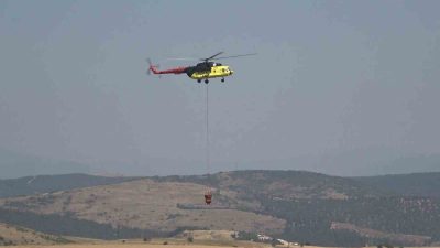 Balıkesir’in Kepsut ilçesine bağlı Kalburcu ve Sarıfakılar Mahallelerinde çıkan orman