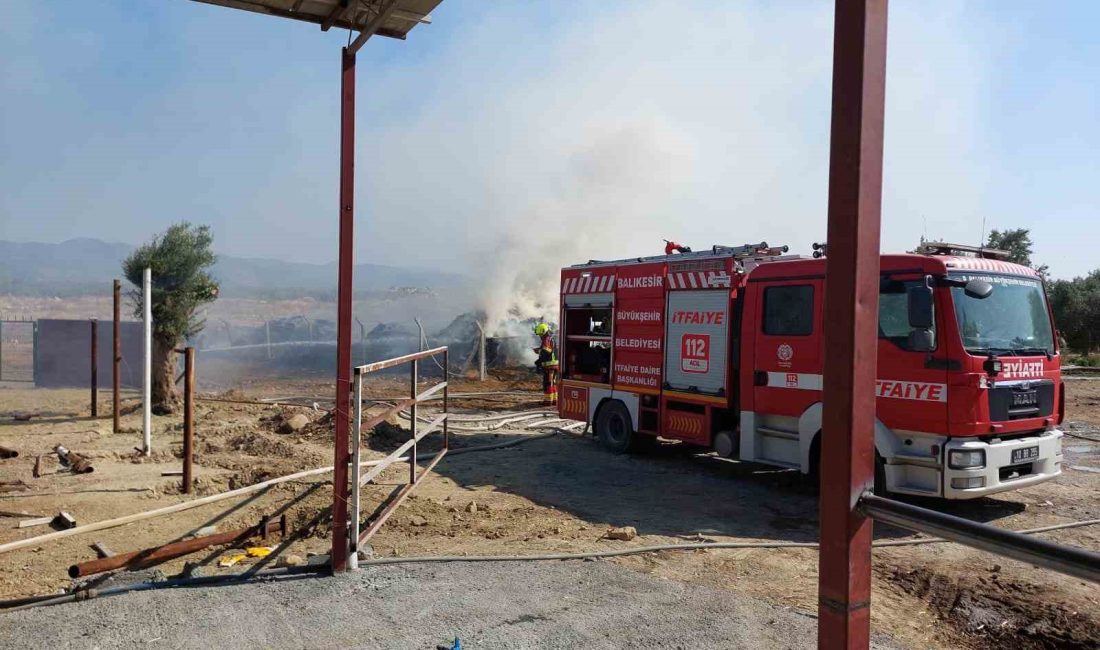 Balıkesir’de besi çiftliğinde yangın paniği Balıkesir’in Edremit ilçesi Yaylaönü Mahallesi Değirmenönü Mevkii’nde bir besi çiftliğinde