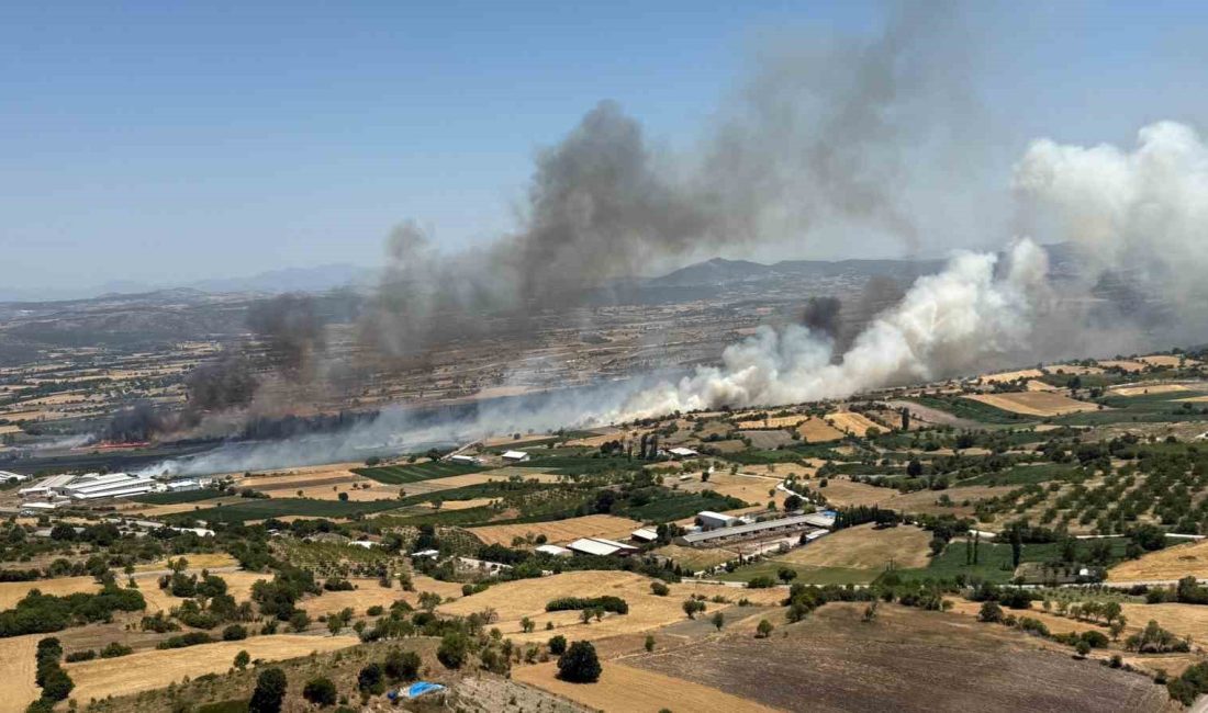 Balıkesir Pamukçu’da arazi yangını Balıkesir’de ziraat arazisinde çıkan yangına havadan ve karadan müdahale ediliyor.