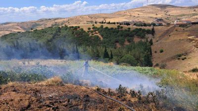 Balıkesir’in Altıeylül ilçesine bağlı Nergiz ve Kabakdere mahallerinde çıkan arazi