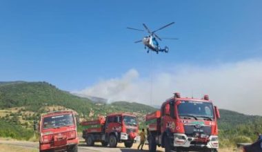 Balıkesir’de dün orman alanları ve tarım arazileri, havanın yüksek sıcaklığı,