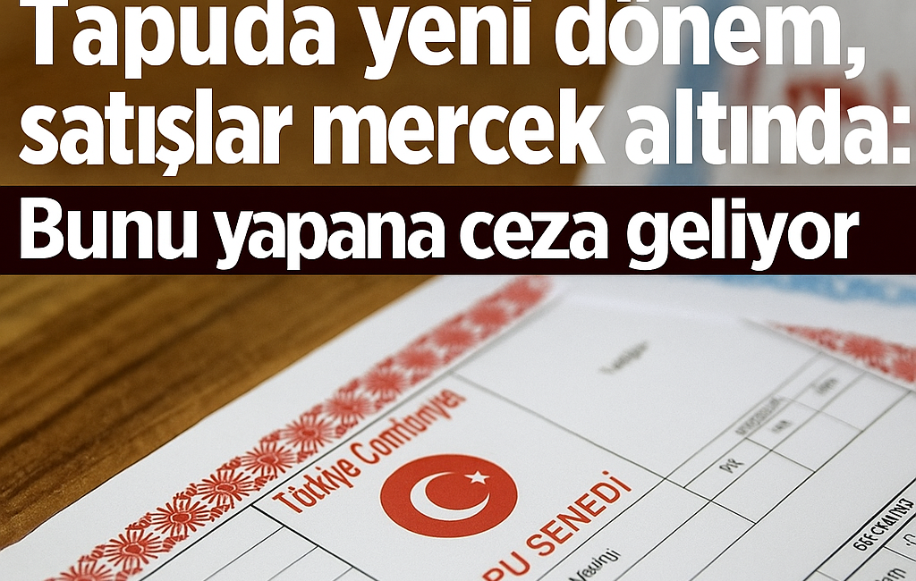 Tapuda yeni dönem, satışlar mercek altında: Bunu yapana ceza geliyor Hazine ve Maliye Bakanlığı, gerçek satış bedelini gizleyerek vergi kaçıran