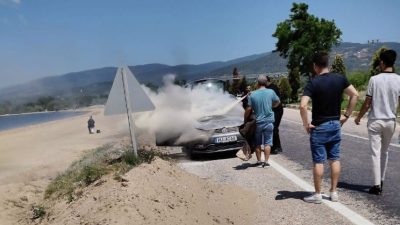 Balıkesir’in Erdek ilçesi Düzler mevkiinde, yurtdışı plakalı HU AC 68