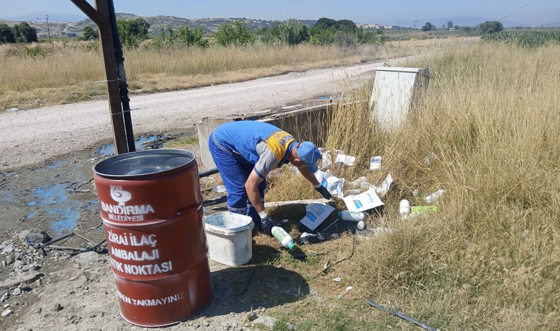 Bandırma Belediyesi, Sıfır Atık Programı kapsamında kırsal mahallelerde zirai ilaç