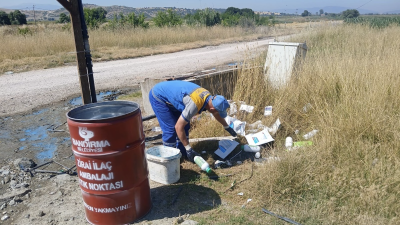 Bandırma Belediyesi, Sıfır Atık Programı kapsamında kırsal mahallelerde zirai ilaç