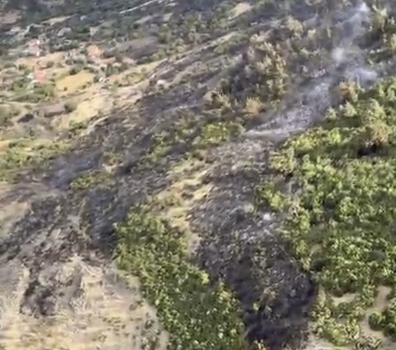 Kepsut’taki yangınla mücadele sürüyor Balıkesir’in Kepsut ilçesi Eyüpbükü mevkisinde dün çıkan orman yangını ile