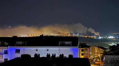 Dün akşam sosyal medya hesaplarımızdan paylaştığımız görüntülerde, Erdek yolu üzerinde