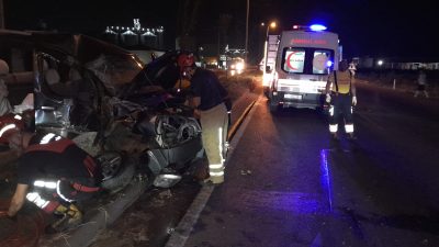  Balıkesir’in Bandırma ilçesi Bandırma-Bursa Karayolu üzerinde meydana gelen kazada