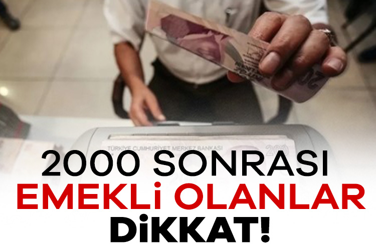 2000 sonrası emekli olanlar dikkat Türkiye Emekliler Derneği (TÜED) Genel Başkanı Kazım Ergün, emekli maaşı