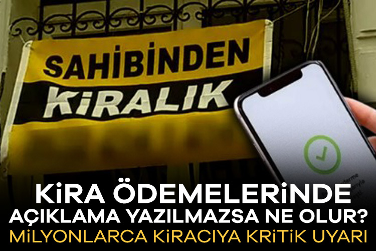 Kira ödemelerinde açıklama yazılmazsa ne olur? Milyonlarca kiracıya kritik uyarı Tüketiciler Birliği Genel Başkanı Mahmut Şahin, kira ödemeleriyle ilgili dikkat