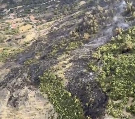 Kepsut’taki yangınla mücadele sürüyor Balıkesir’in Kepsut ilçesi Eyüpbükü mevkisinde dün çıkan orman yangını ile