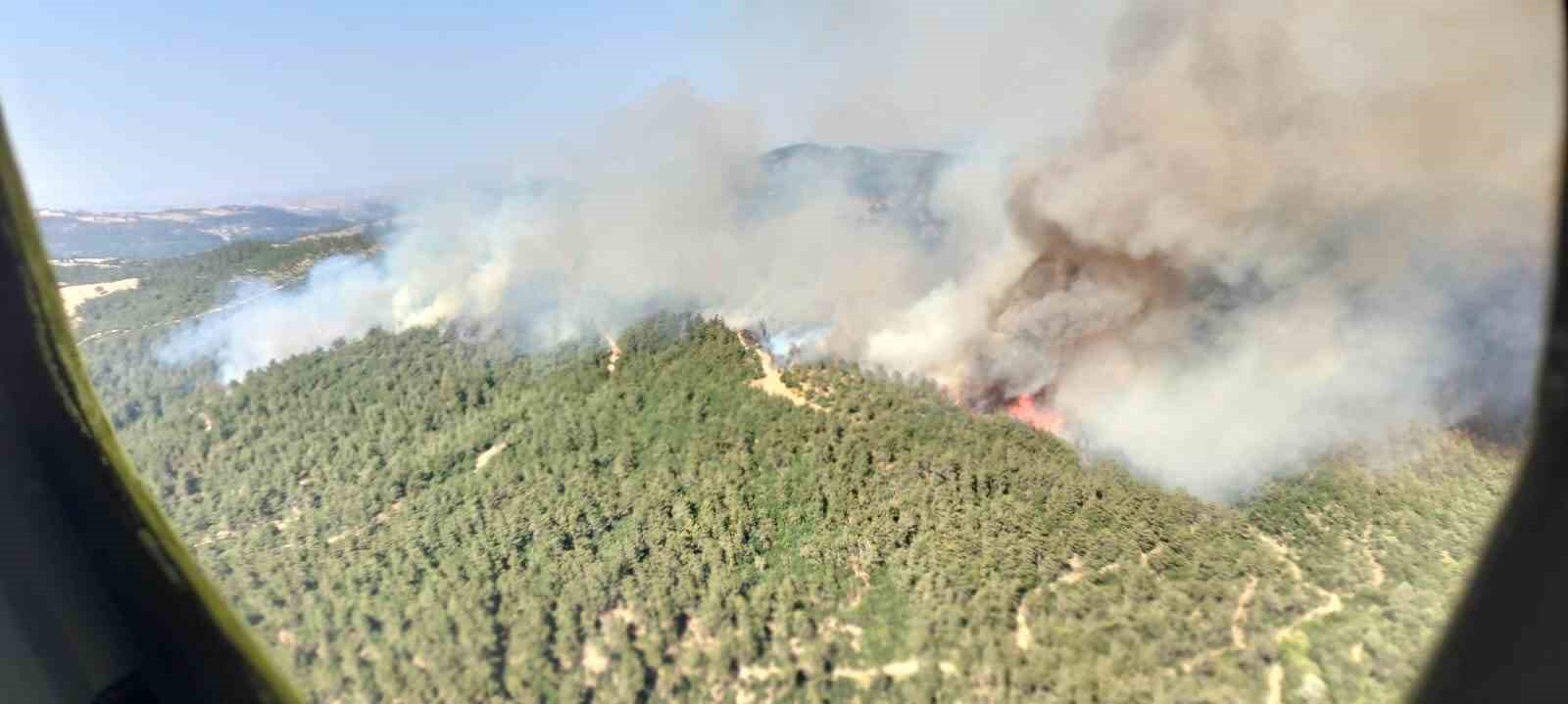 Balıkesir’in Altıeylül ilçesi kırsalında ormanlık alanda yangın çıktı. Yangına karadan