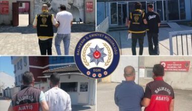 Balıkesir İl Emniyet Müdürlüğü tarafından il genelinde düzenlenen operasyonlarda aranan