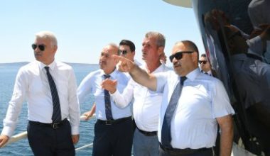 Balıkesir Valisi İsmail Ustaoğlu, Erdek ilçesi Karşıyaka Mahallesi açıklarında düzenlenen