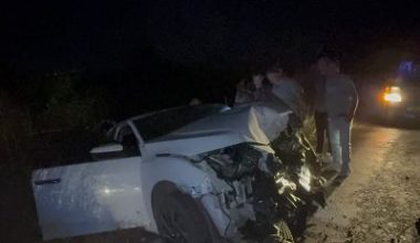 Balıkesir’in Gönen ilçesi Sarıköy yolu üzerinde meydana gelen trafik kazasında