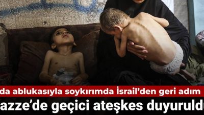 Gazze’de sivillere yönelik saldırılar ve açlık yoluyla uygulanan baskılar nedeniyle