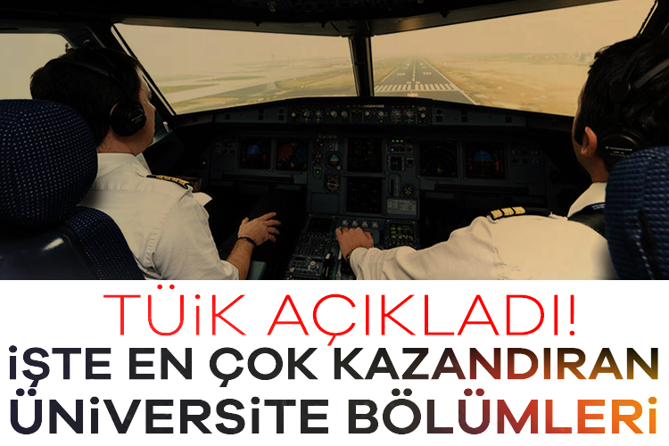 TÜİK açıkladı: İşte en çok kazandıran üniversite bölümleri Yapılan çalışma ile istihdam oranları, mezuniyetleri sonrası ilk iş bulma