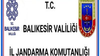 Balıkesir İl Jandarma Komutanlığı ekiplerince 23-29 Haziran 2025 tarihleri arasında