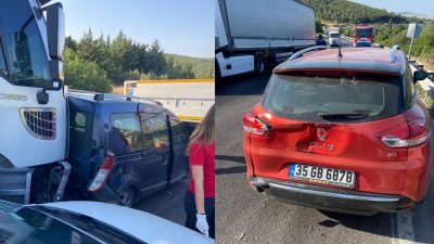 Balıkesir’in Susurluk ilçesinde, yol yapım çalışmasının sürdüğü Demirkapı rampasında 6