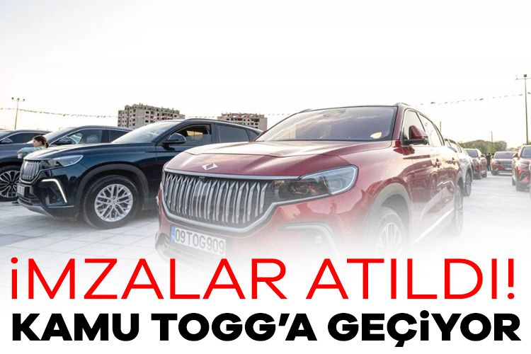 İmzalar atıldı! Kamu Togg’a geçiyor Kamuda Togg kullanımının artırılması planlanıyor. Devlet Malzeme Ofisi (DMO) ile