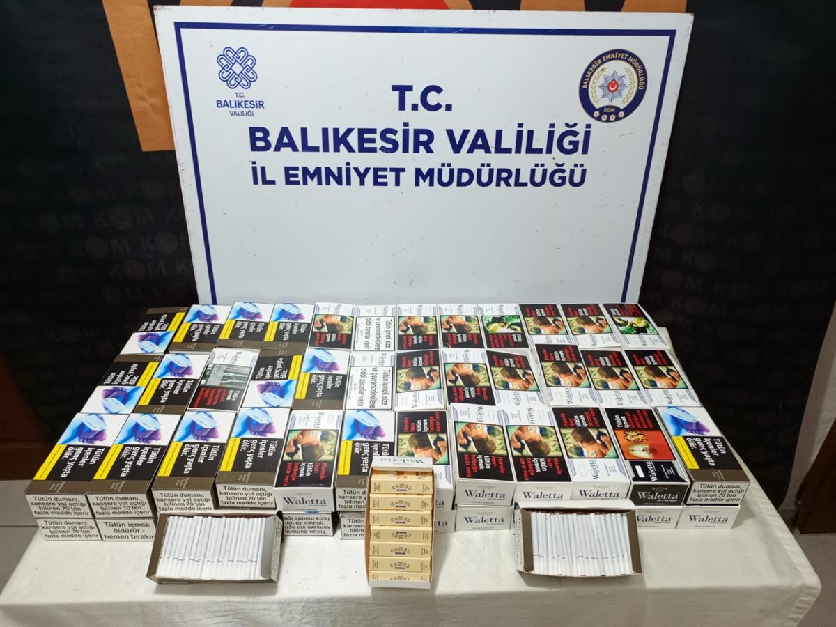 Balıkesir’in Bandırma ilçesinde bir işyerine düzenlenen operasyonda 19 bin 520