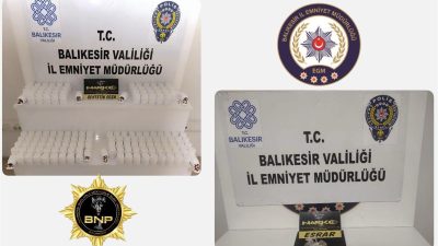 Balıkesir'de düzenlenen uyuşturucu operasyonunda 8 bin 70 adet sentetik ecza