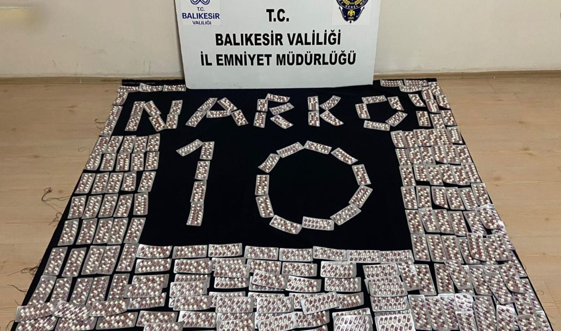 Balıkesir İl Emniyet Müdürlüğü ekiplerince düzenlenen operasyonda 3.179 adet sentetik