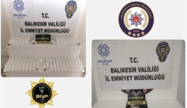 Balıkesir'de düzenlenen uyuşturucu operasyonunda 8 bin 70 adet sentetik ecza