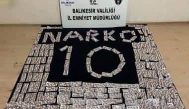 Balıkesir İl Emniyet Müdürlüğü ekiplerince düzenlenen operasyonda 3.179 adet sentetik