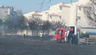 Balıkesir’in Burhaniye ilçesi Ören sahilinde çıkan ot yangını korkuya neden