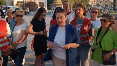 Cumhuriyet Halk Partisi (CHP) Kadın Kolları, kadın cinayetlerini kınamak amacıyla