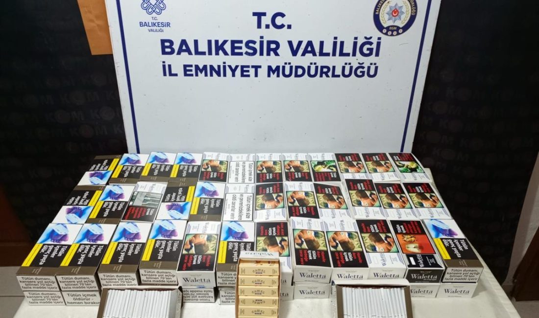 Balıkesir’in Bandırma ilçesinde bir işyerine düzenlenen operasyonda 19 bin 520