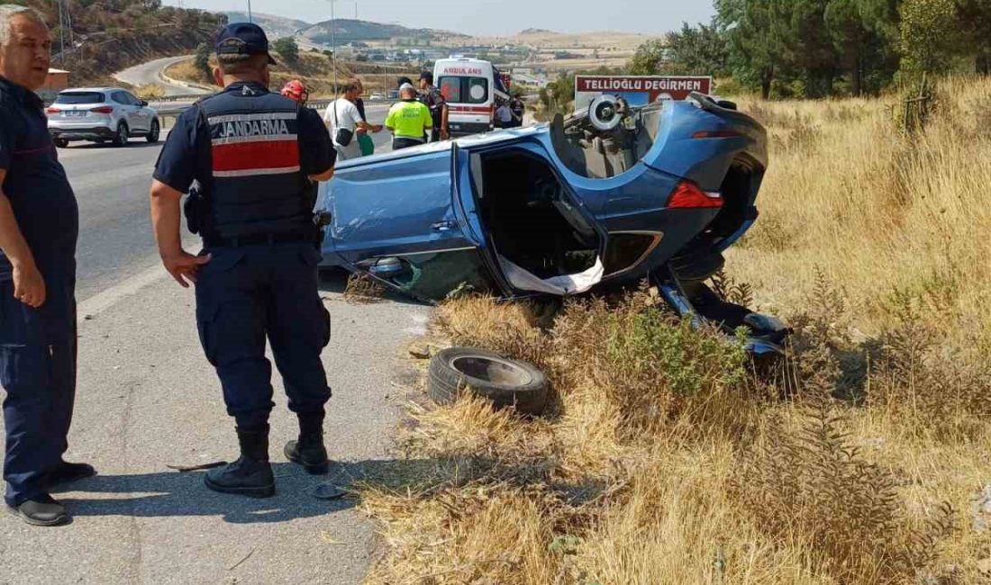 Balıkesir’de otomobil kaza sonrası ters döndü; 1 yaralı Balıkesir-Susurluk karayolunda meydana gelen tek taraflı trafik kazasında direksiyon hakimiyetini